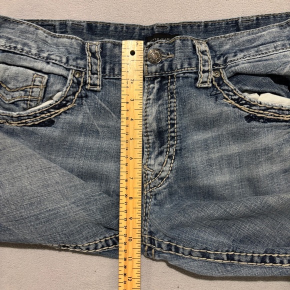 Silver Jeans Gordie 36x34 36x32 Blue Light Wash High Rise Y2K Grunge Straight - Picture 5 of 9